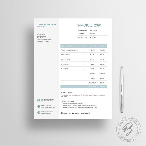 Invoice Template for Word Profit Panda
