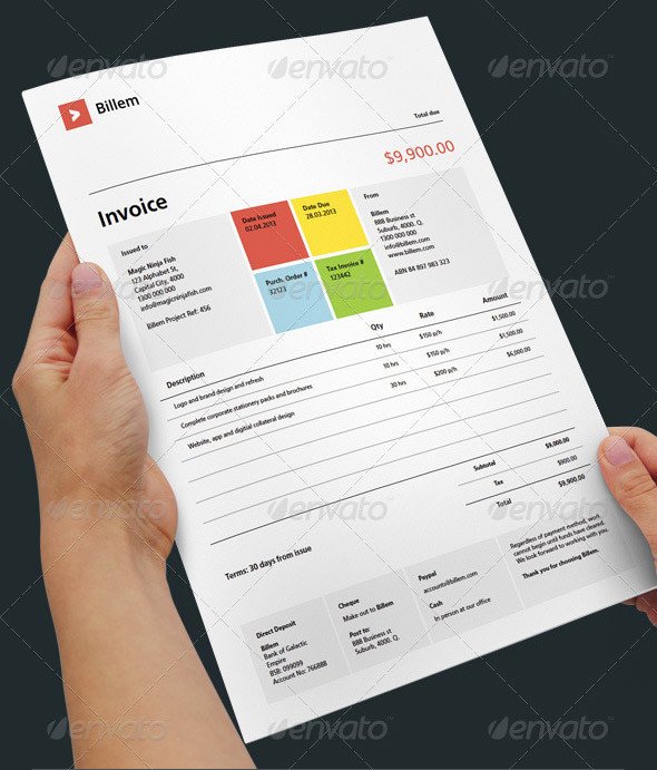 21 Useful Invoice InDesign Templates – Design Freebies