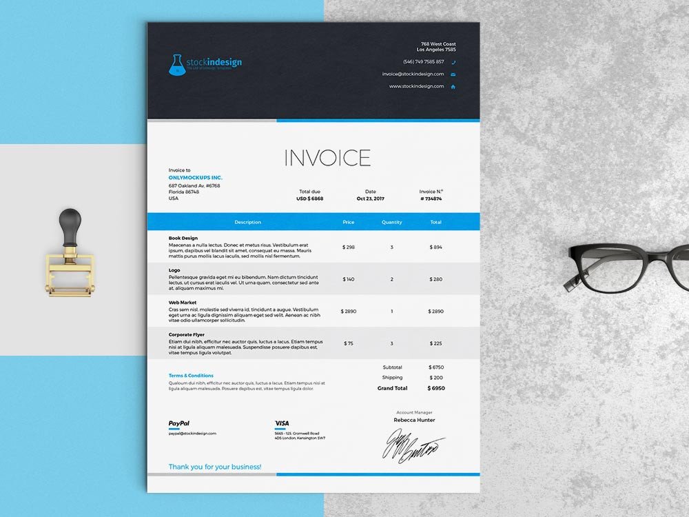 Invoice Template Indesign