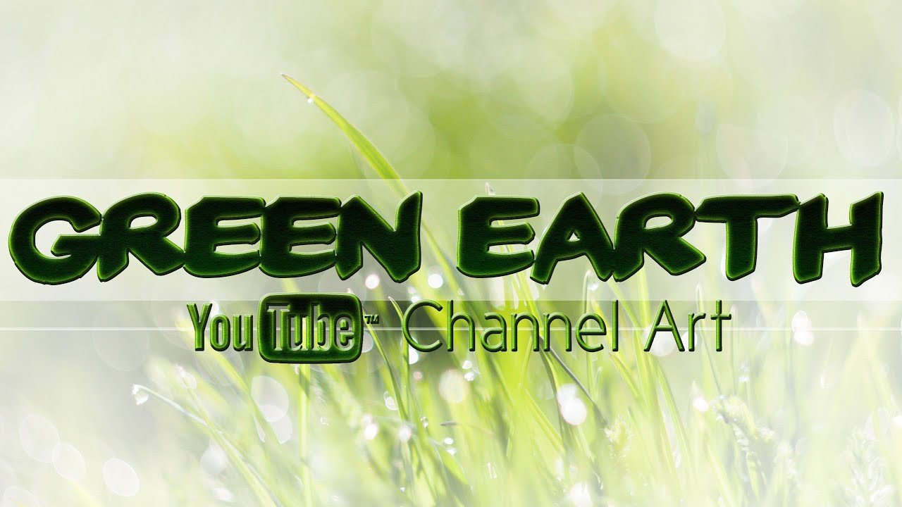 Green Earth Channel Art Template shop PSD