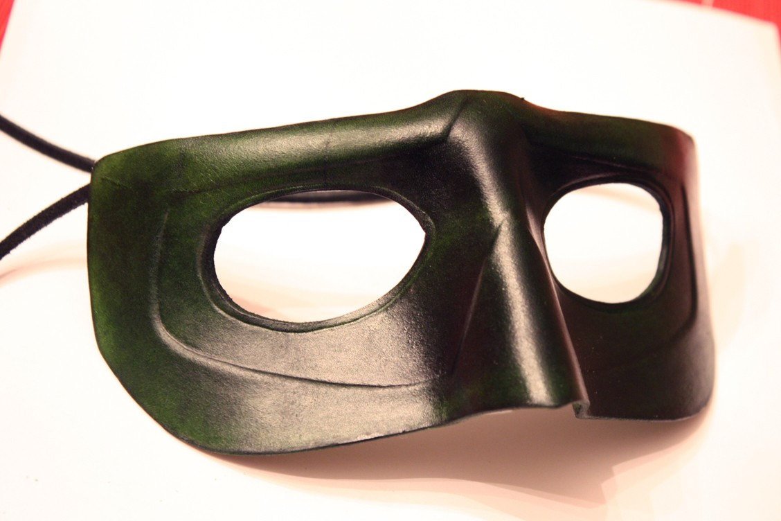 Green Lantern Handmade Leather Mask
