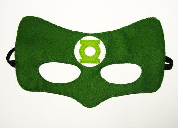 Green Lantern Superhero mask 2 years adult size fun soft