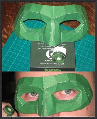 [New Paper Craft] Green lantern Mask Papercraft Free