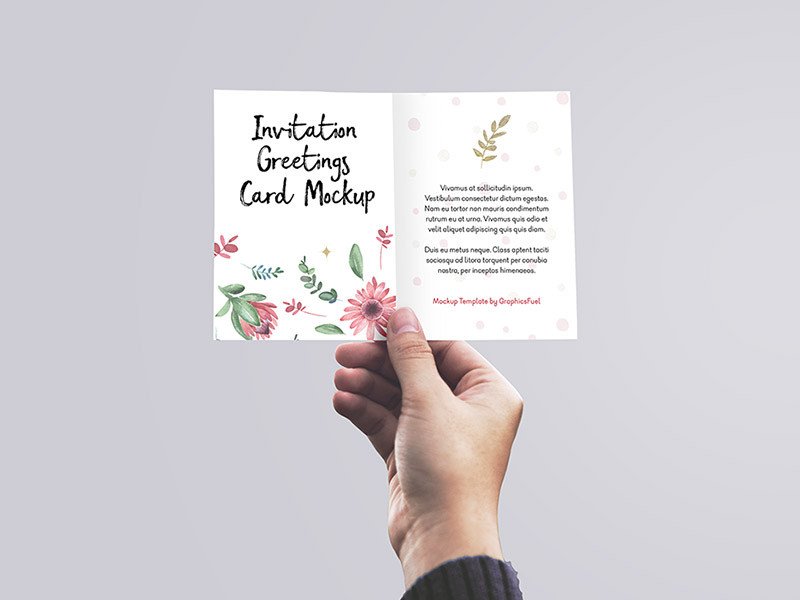 40 Best Greeting Invitation Card Mockups for Graphic
