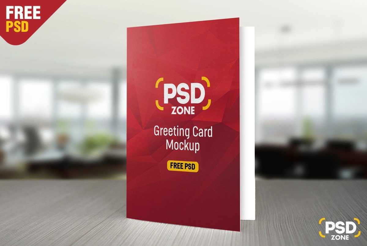 Free Greeting Card Mockup PSD Download PSD