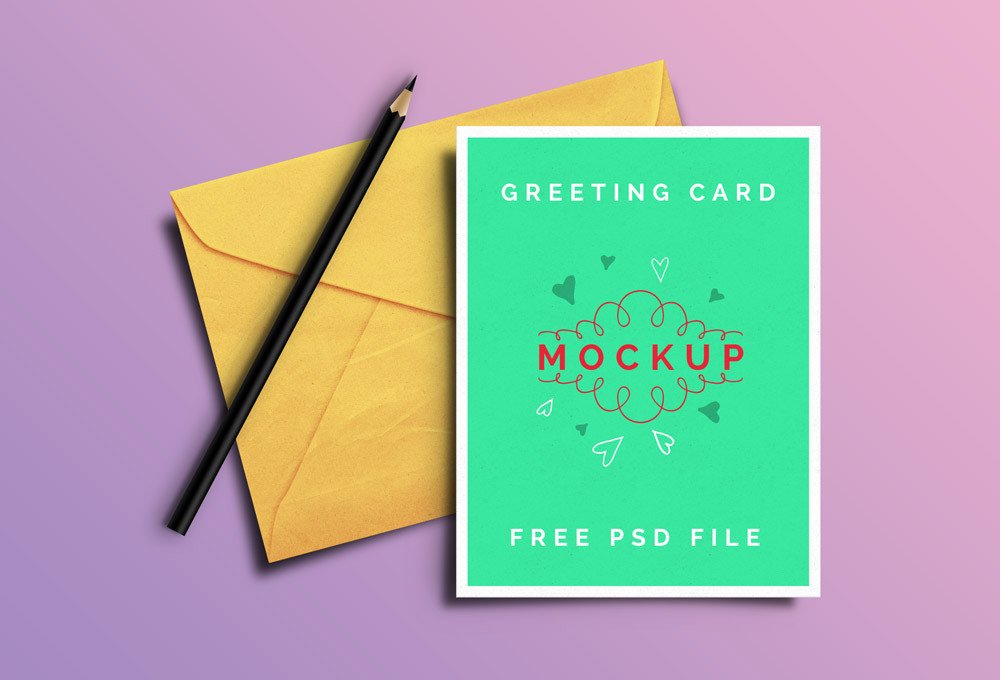 Free Greeting Card MockUp PSD Templates