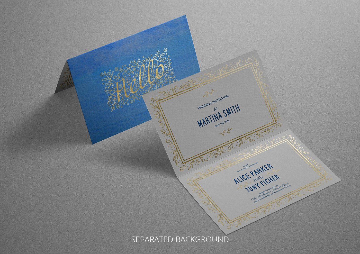 realistic Invitation & Greeting Card Mockup on Behance