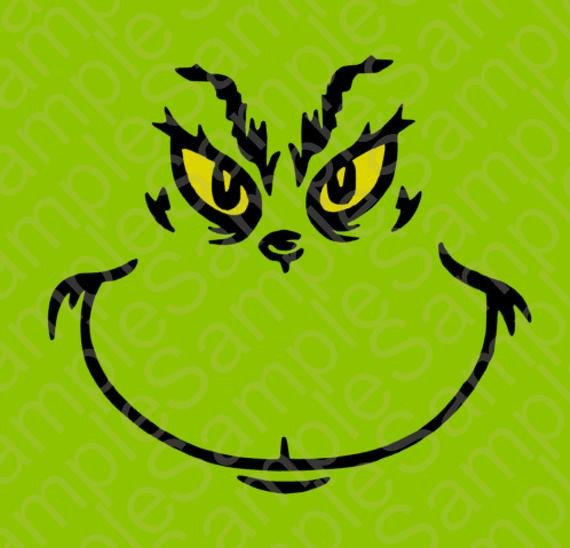 Grinch Inspired T Shirt Face SVG and DXF Cut by