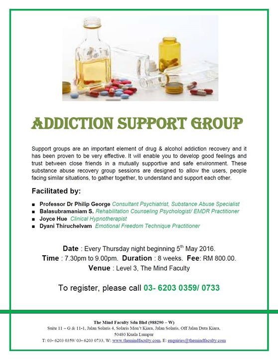 Addiction Group Therapy at The Mind Faculty Sdn Bhd Kuala
