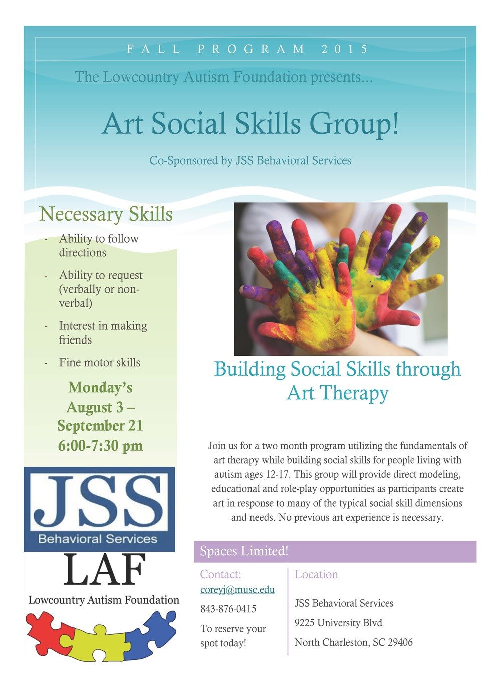 Art Therapy Social Skills Group — Lowcountry Autism Foundation