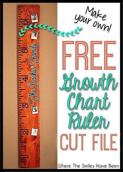 Free DIY Growth Chart Ruler Cut File
