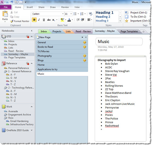 GTD with Outlook 2010 and eNote 2010 – eNote Setup