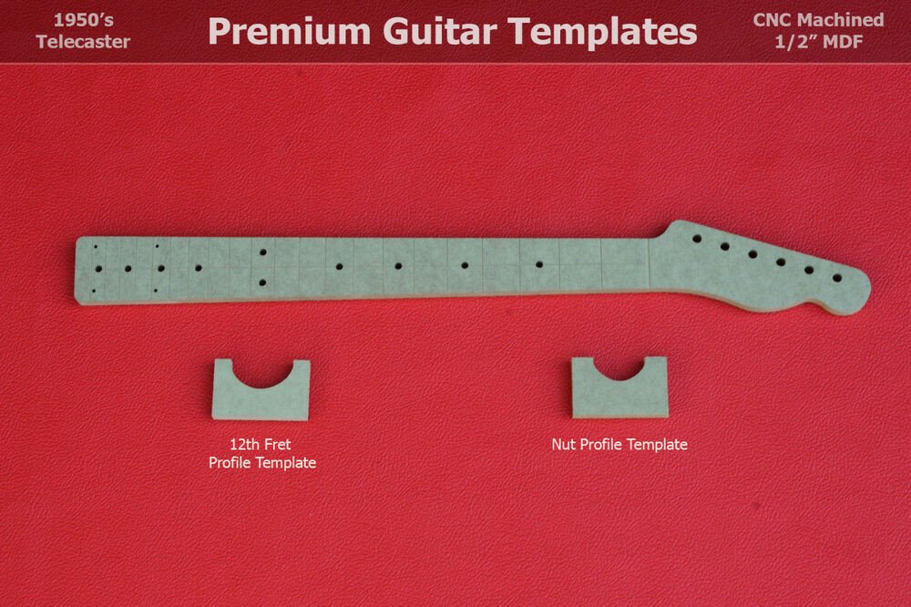 Telecaster Guitar Neck Router Templates w Back Profiles