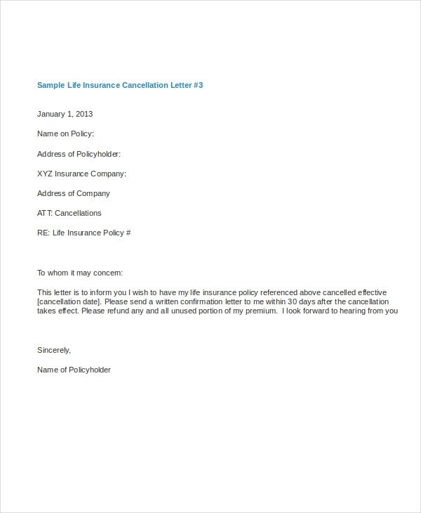 Cancellation Letter Template 5 Free Word PDF Documents