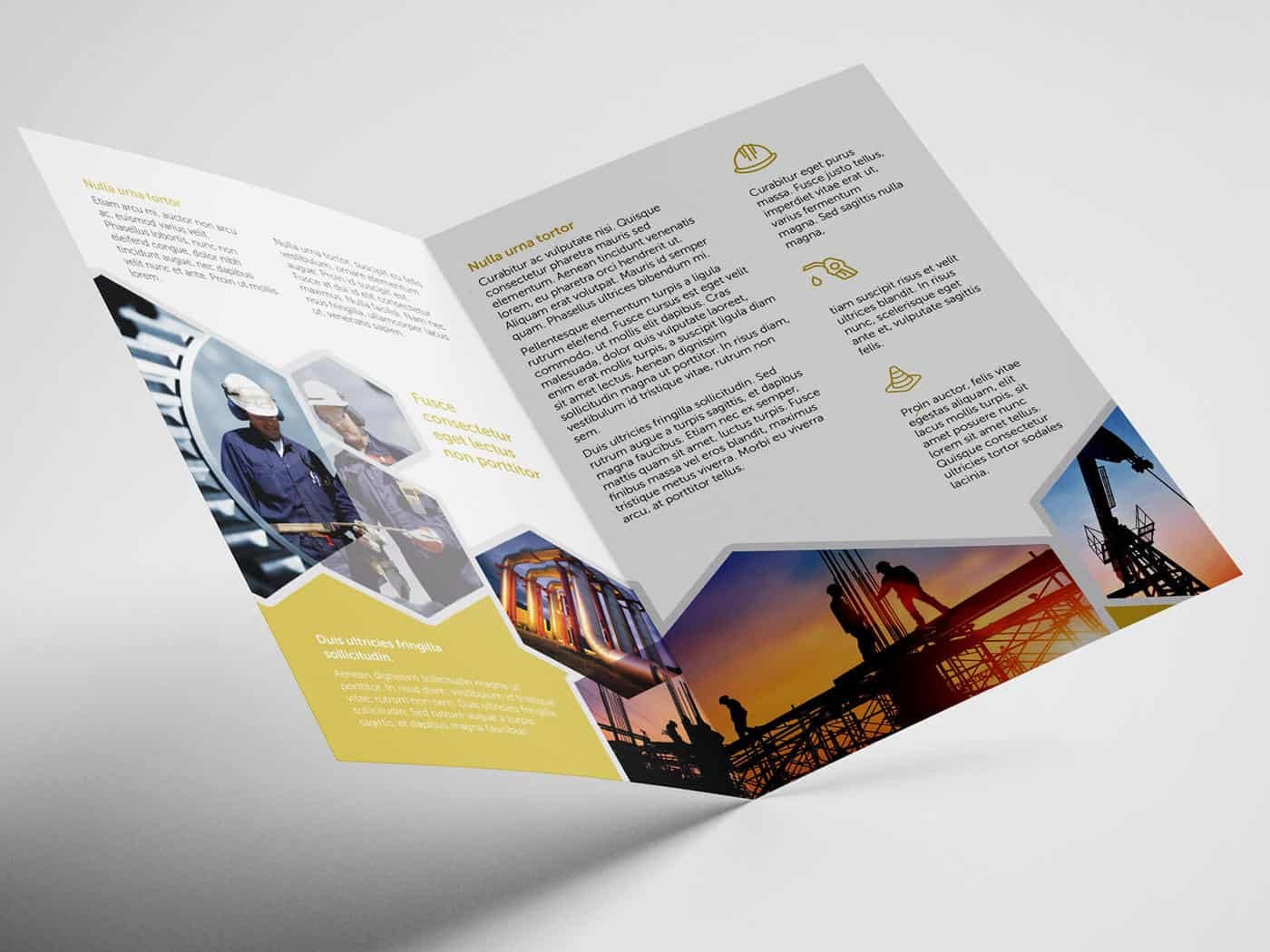 Half Fold Oil and Gas Brochure Template on Vectogravic