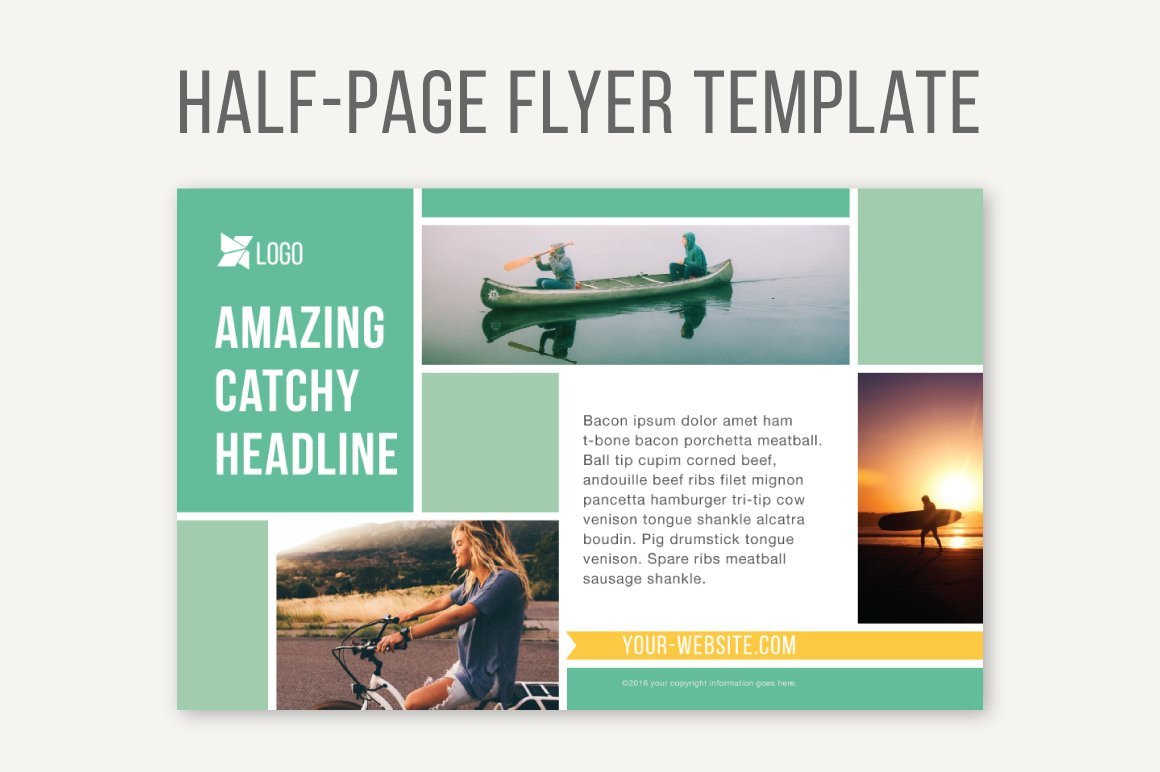 Half Page Flyer Template Templates Creative Market