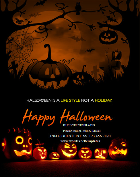 MS Word Halloween Party Flyer Templates
