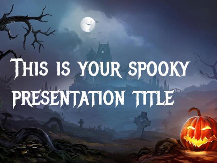 Free Google Slides or Powerpoint template for Halloween