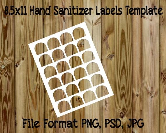 8 5x11 Mini Hand Sanitizer Labels Template by