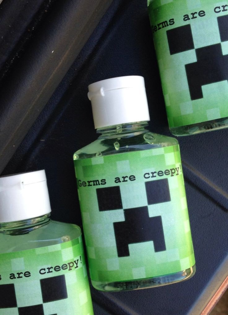 Easy to make Minecraft Hand Sanitizer Labels Using 2x4
