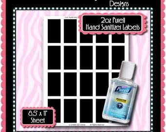 Mini Hand Sanitizer Label Template Instant Download PSD PNG