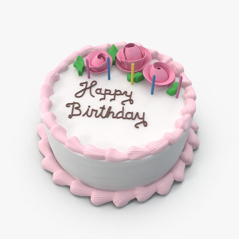 3d happy birthday cake
