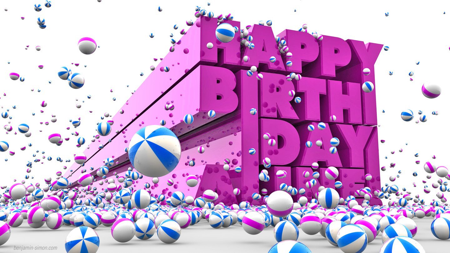 Happy Birthday 3D Effect Birthday 3D Greetings Cards