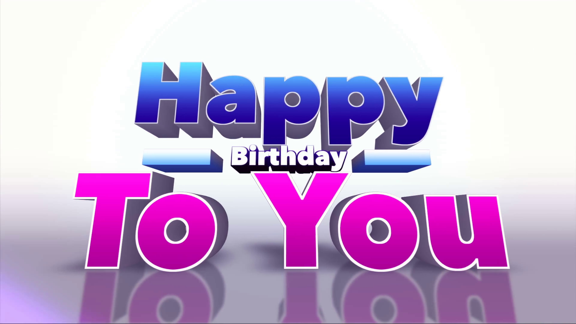 Happy Birthday To You Colourful 3D Motion Background