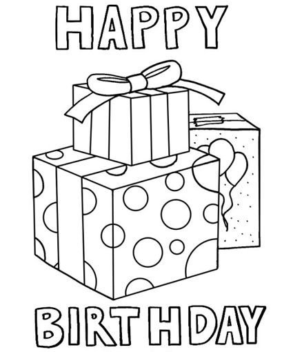 Happy Birthday Coloring Pages Birthdays