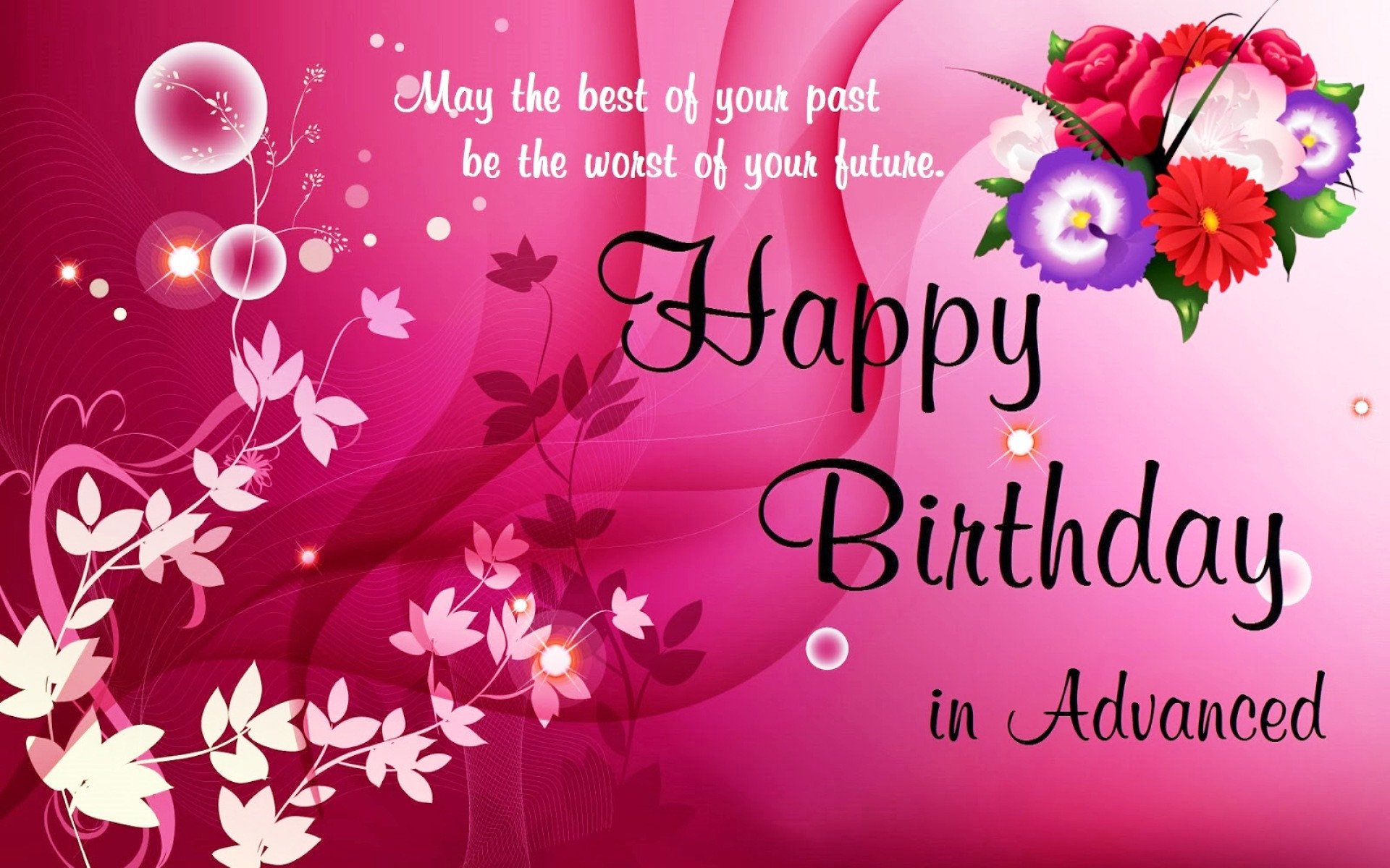 happy birthday in advance wishes wallpapers 4k