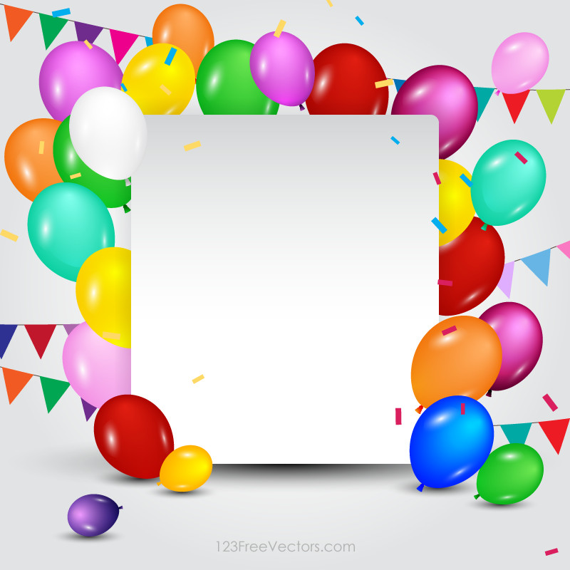 Happy Birthday Card Template Free Vectors