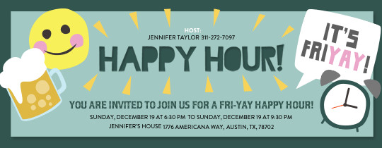 Happy Hour free online invitations