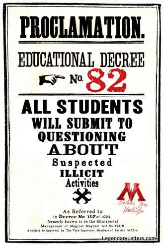 Educational Decree Wizarding Proclamation 82 Illicit