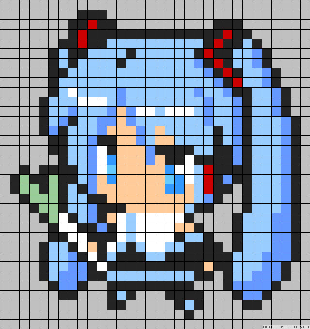 MIku Vocaloid perler bead pattern Minecraft