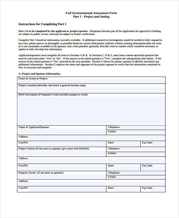 34 Sample Assessment Forms in PDF