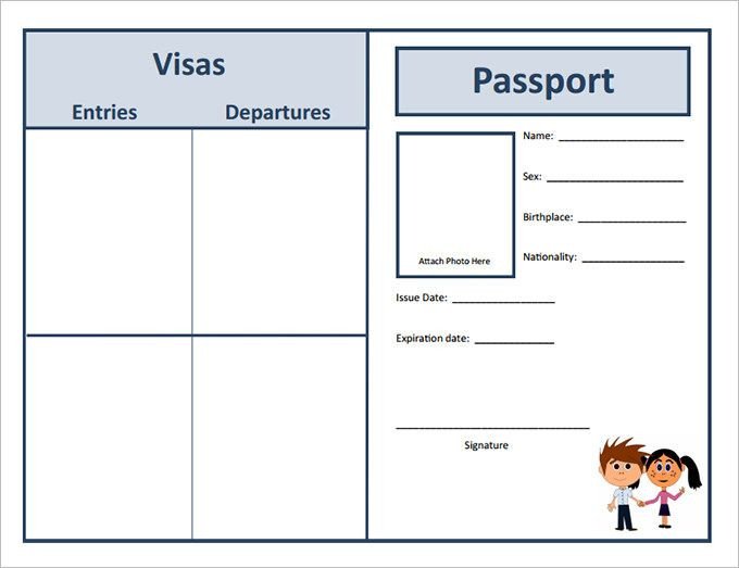 Passport Template – 19 Free Word PDF PSD Illustrator
