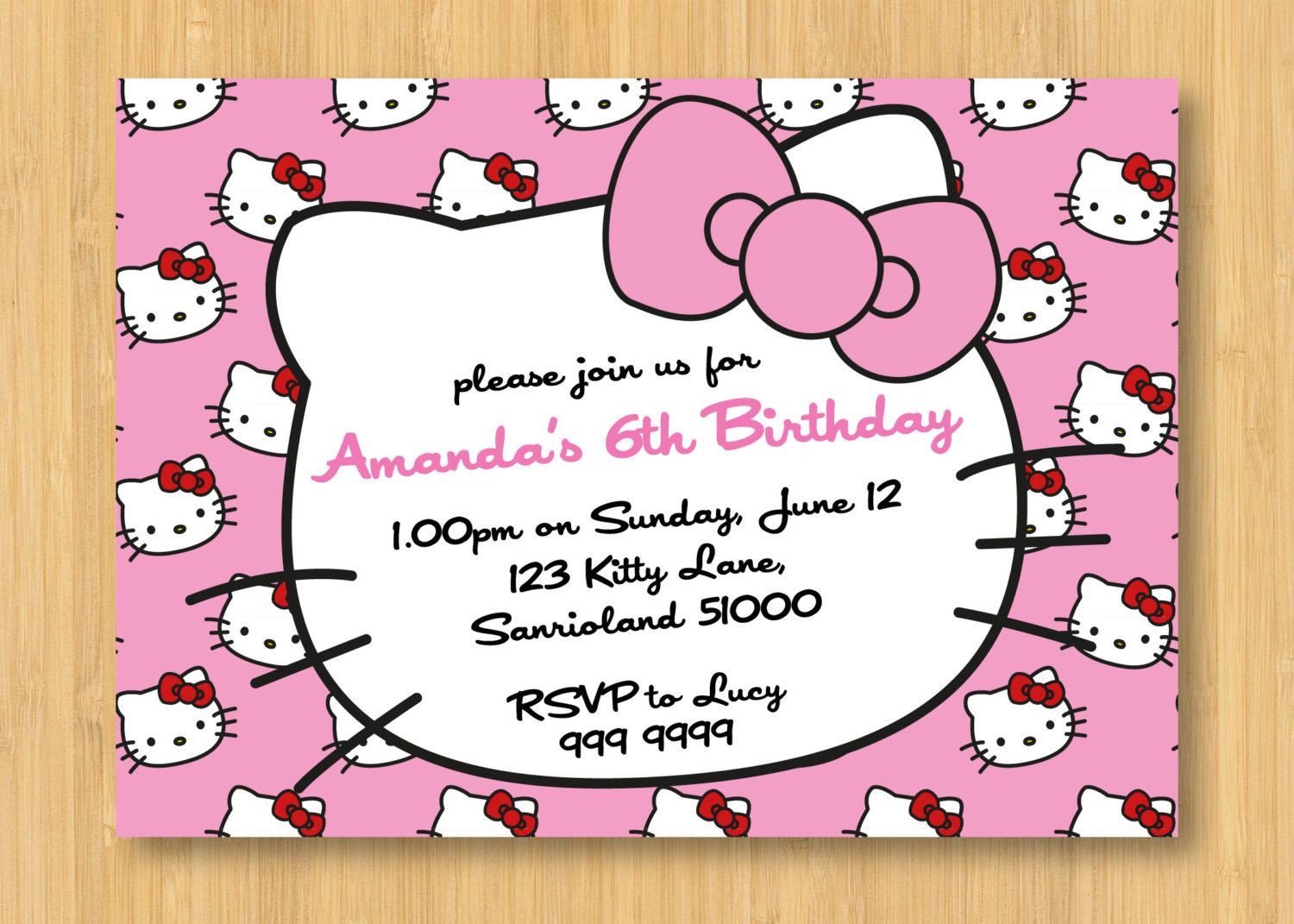Hello Kitty Birthday Invitations Printable Free