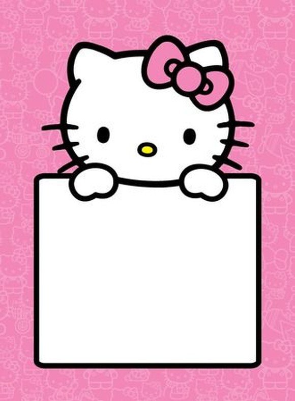 Hello Kitty empty invitation template
