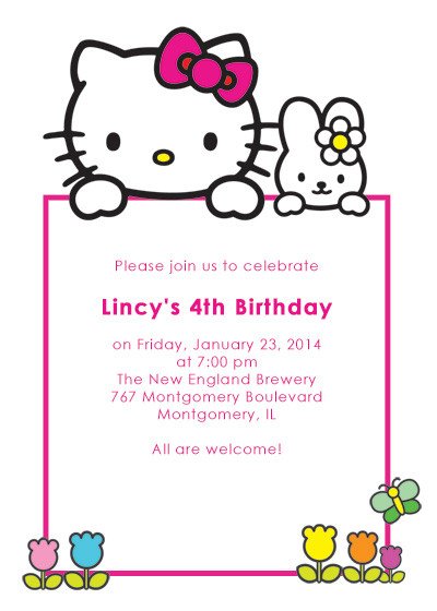 Hello Kitty Free Birthday Invitation ← Wedding Invitation