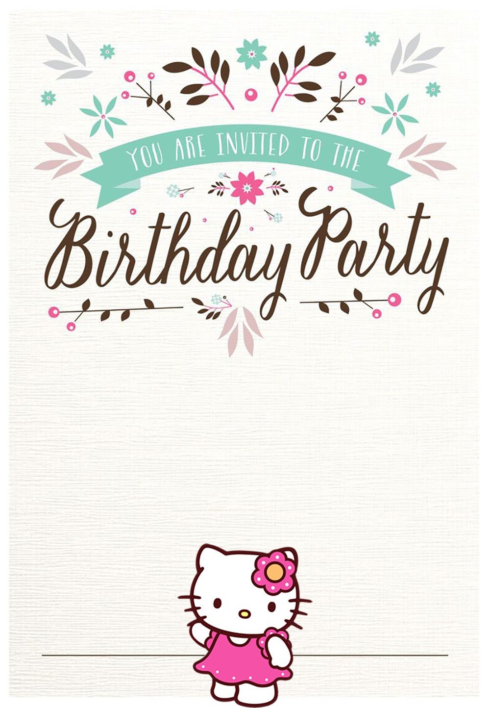 Hello Kitty Free Printable Invitation Templates