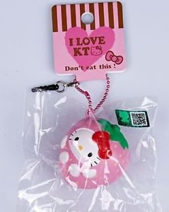 1 pc HELLO KITTY PINK STRAWBERRY SCENTED Squishy Charms