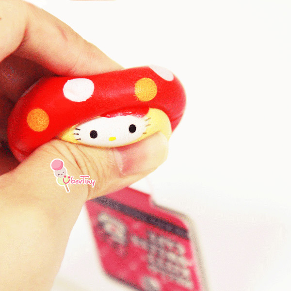 Hello Kitty in a Mushroom Squishy with Tags · Uber Tiny