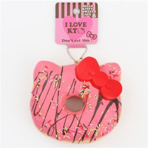 pink sprinkles Hello Kitty donut squishy charm for