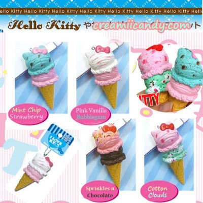 super rare Sanrio Hello Kitty Double Scoop Ice cream Squishy