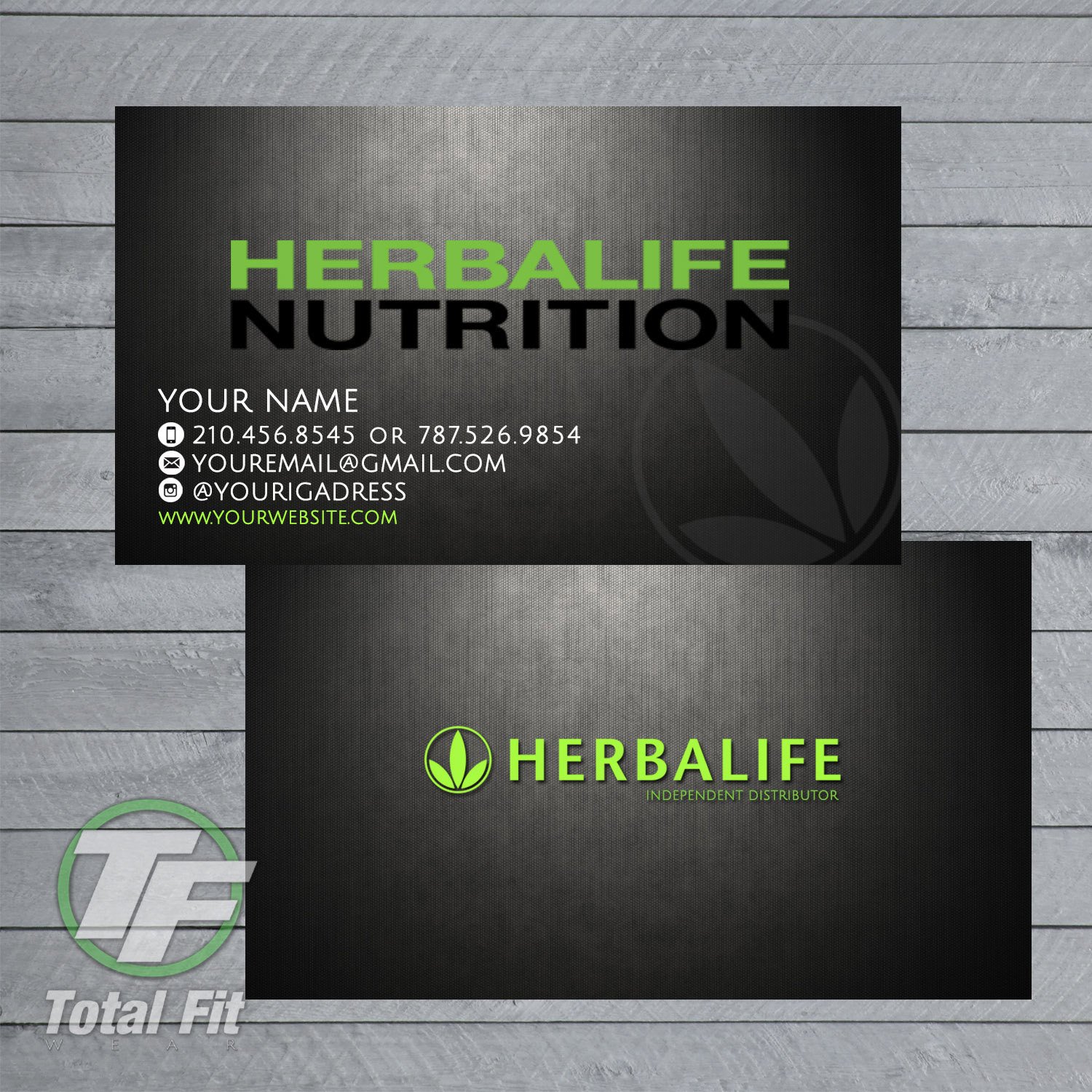 Herbalife Business Cards Herbalife Graphics by TotalFitWear