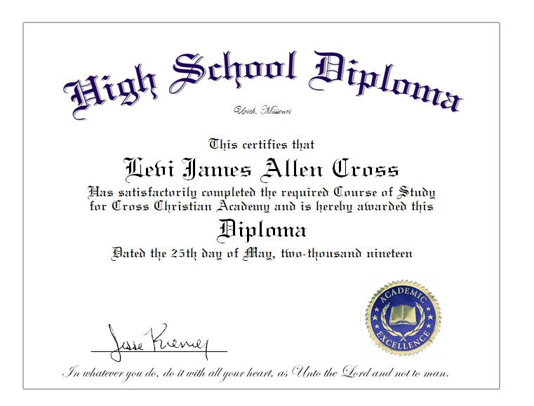 High School Home School Diploma Cover & Diploma Sheet $39 10