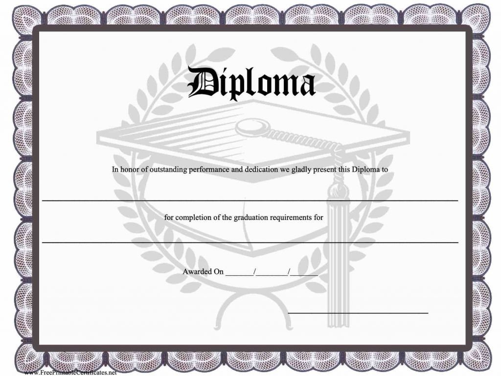 25 High School Diploma Template 2019 FREE Doc