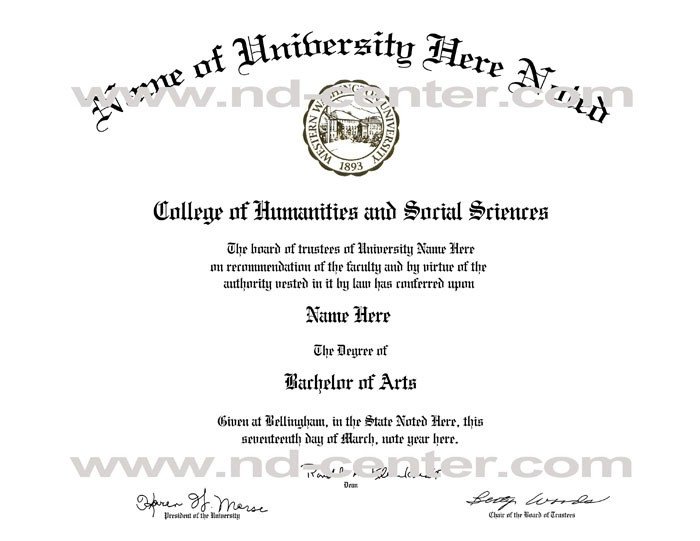 College Diploma Template