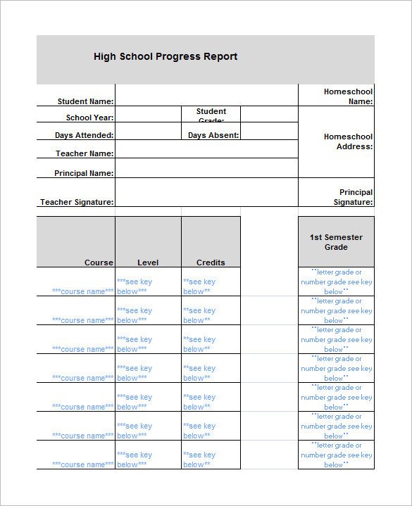 21 Report Card Templates DOC PDF PSD