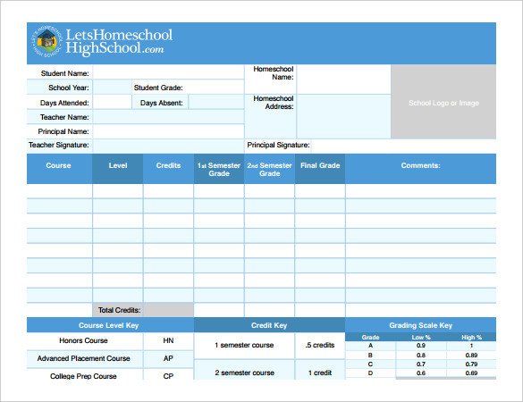 Report Card Template – 21 Free Excel PDF Documents